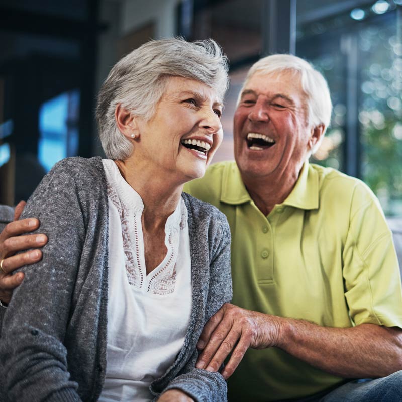 older couple laughing